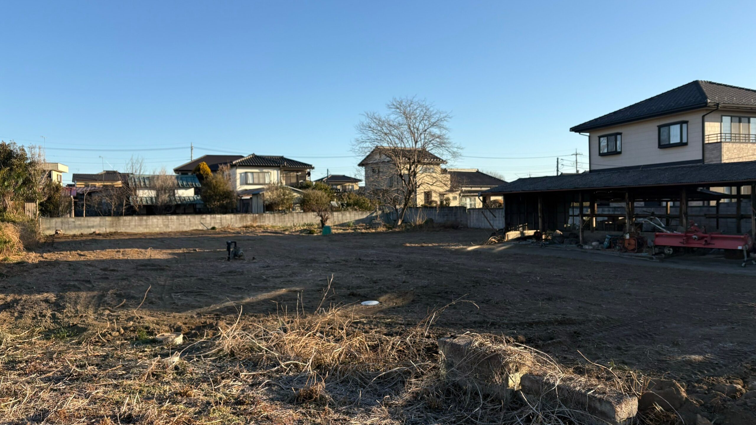 伐採・草撤去・ハウス解体工事 ＠栃木県栃木市