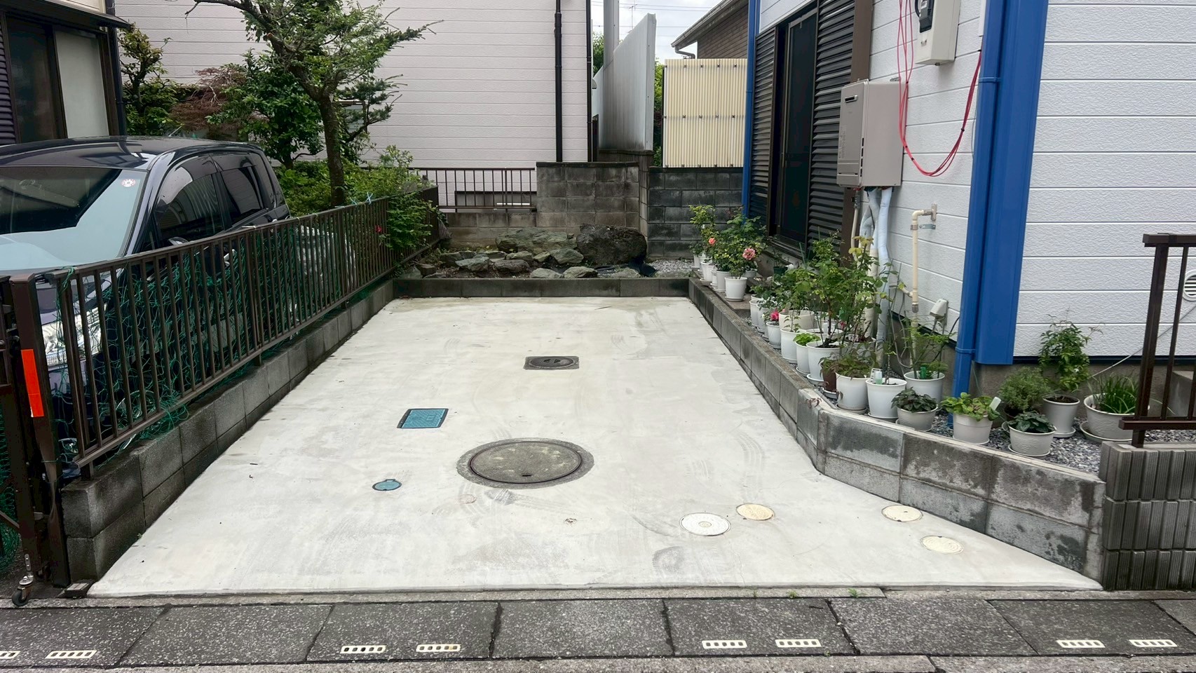 庭石撤去作業＠埼玉県幸手市