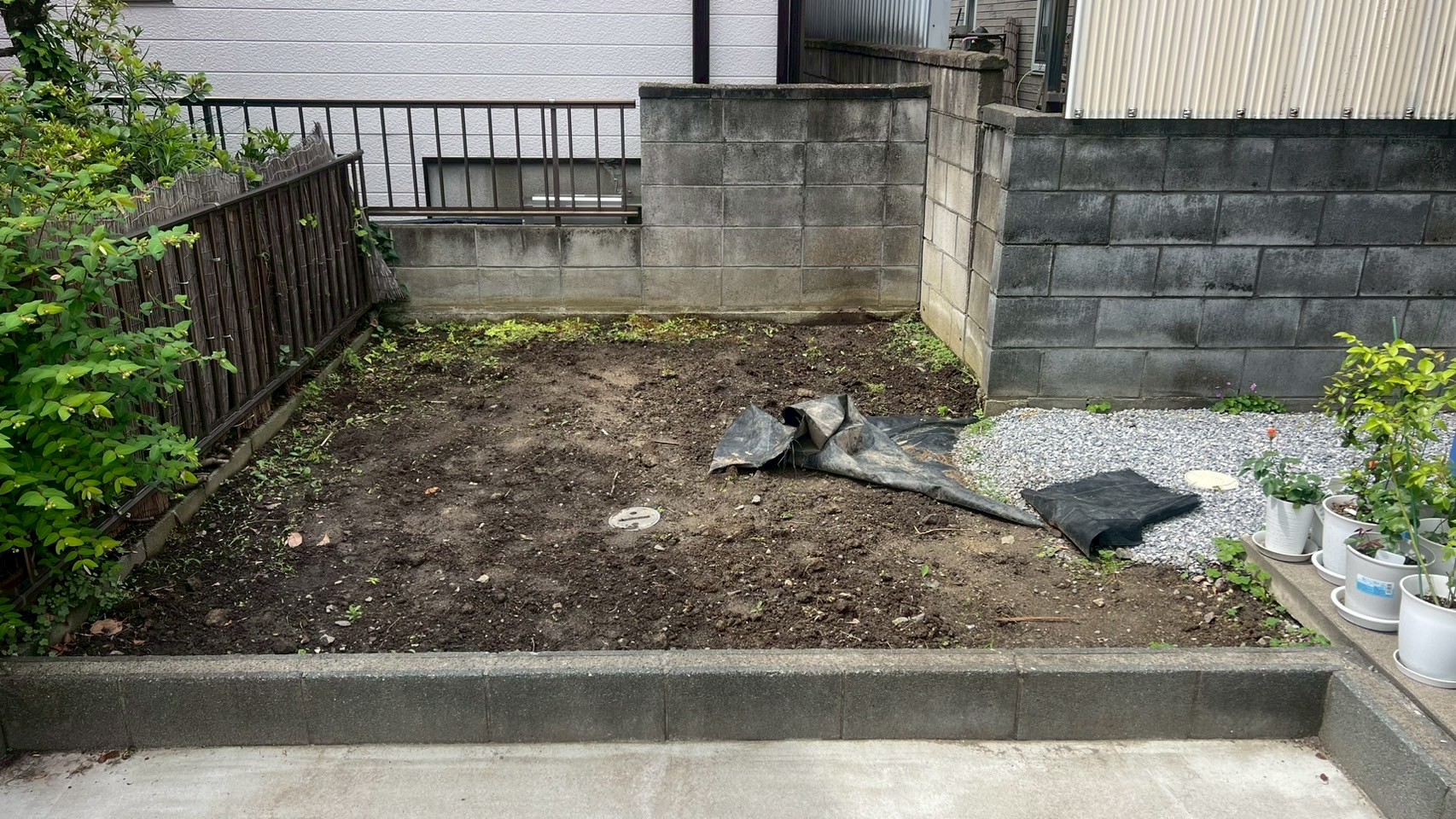 庭石撤去作業＠埼玉県幸手市