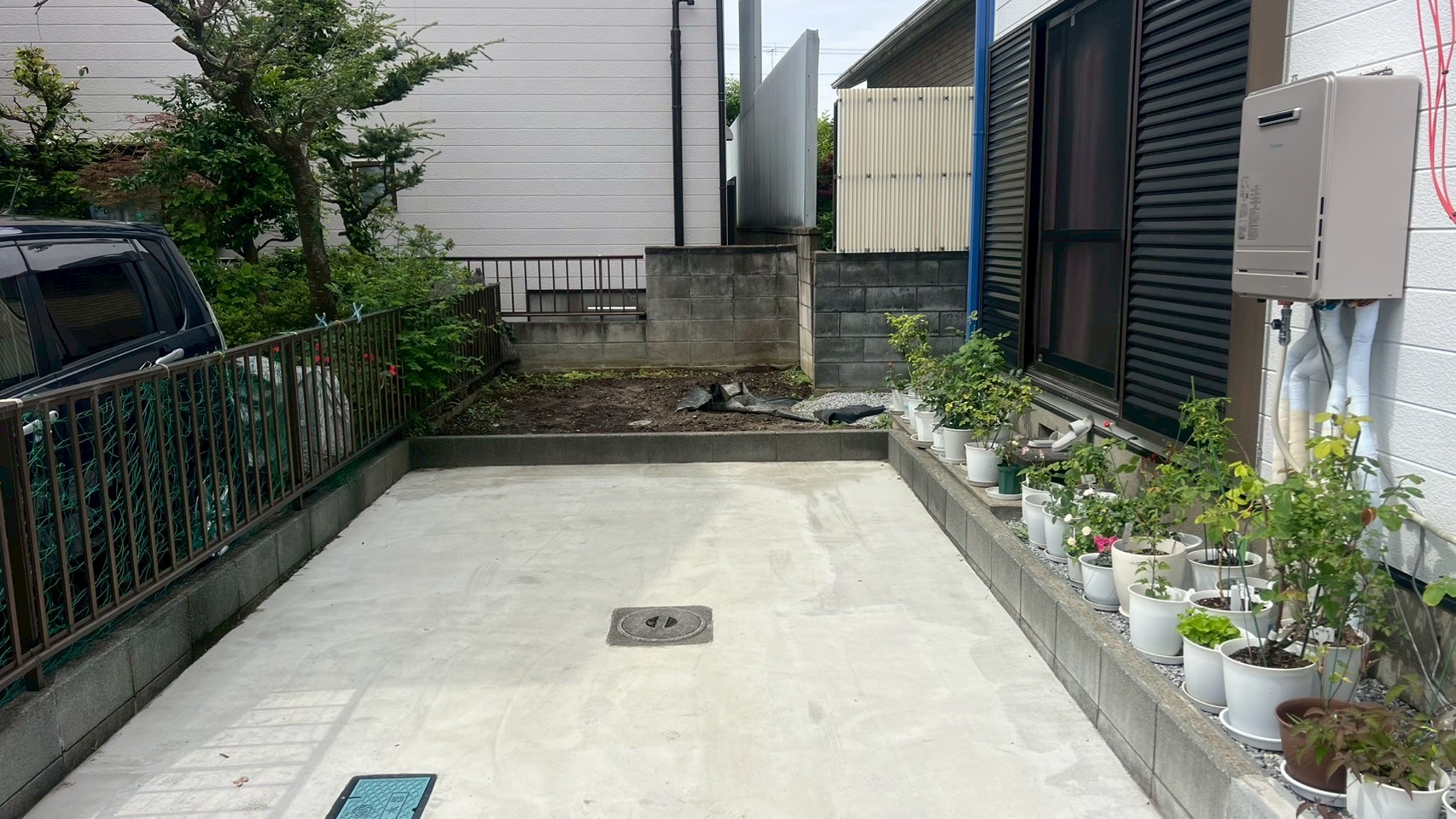 庭石撤去作業＠埼玉県幸手市