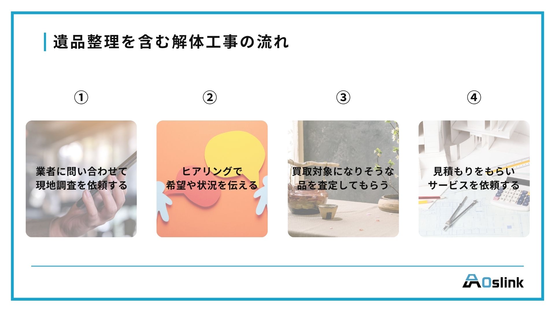 遺品整理を含む解体工事の流れ