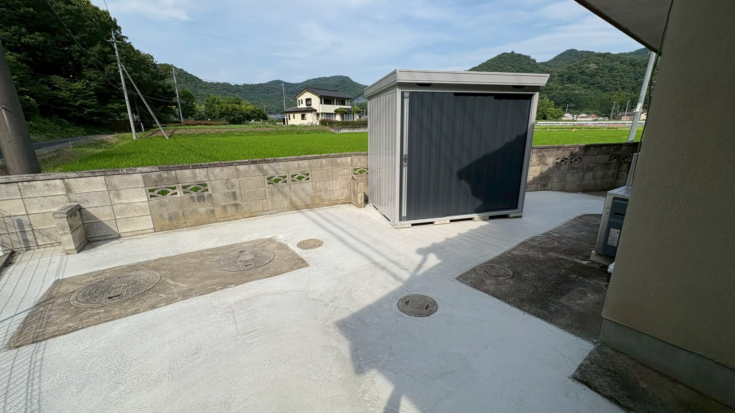 コンクリート舗装／伐採・伐根／物置設置工事＠栃木県足利市