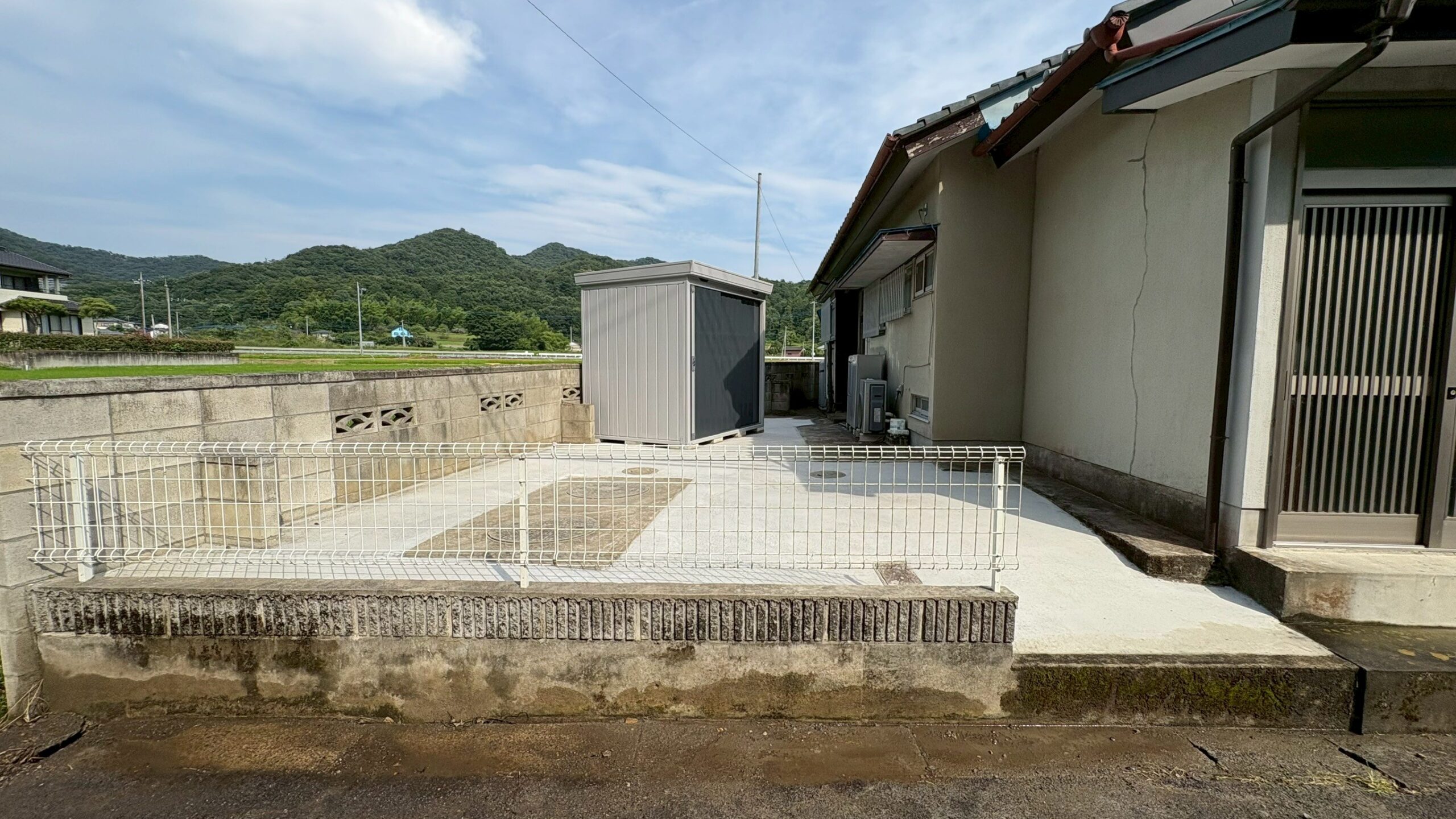 コンクリート舗装／伐採・伐根／物置設置工事＠栃木県足利市