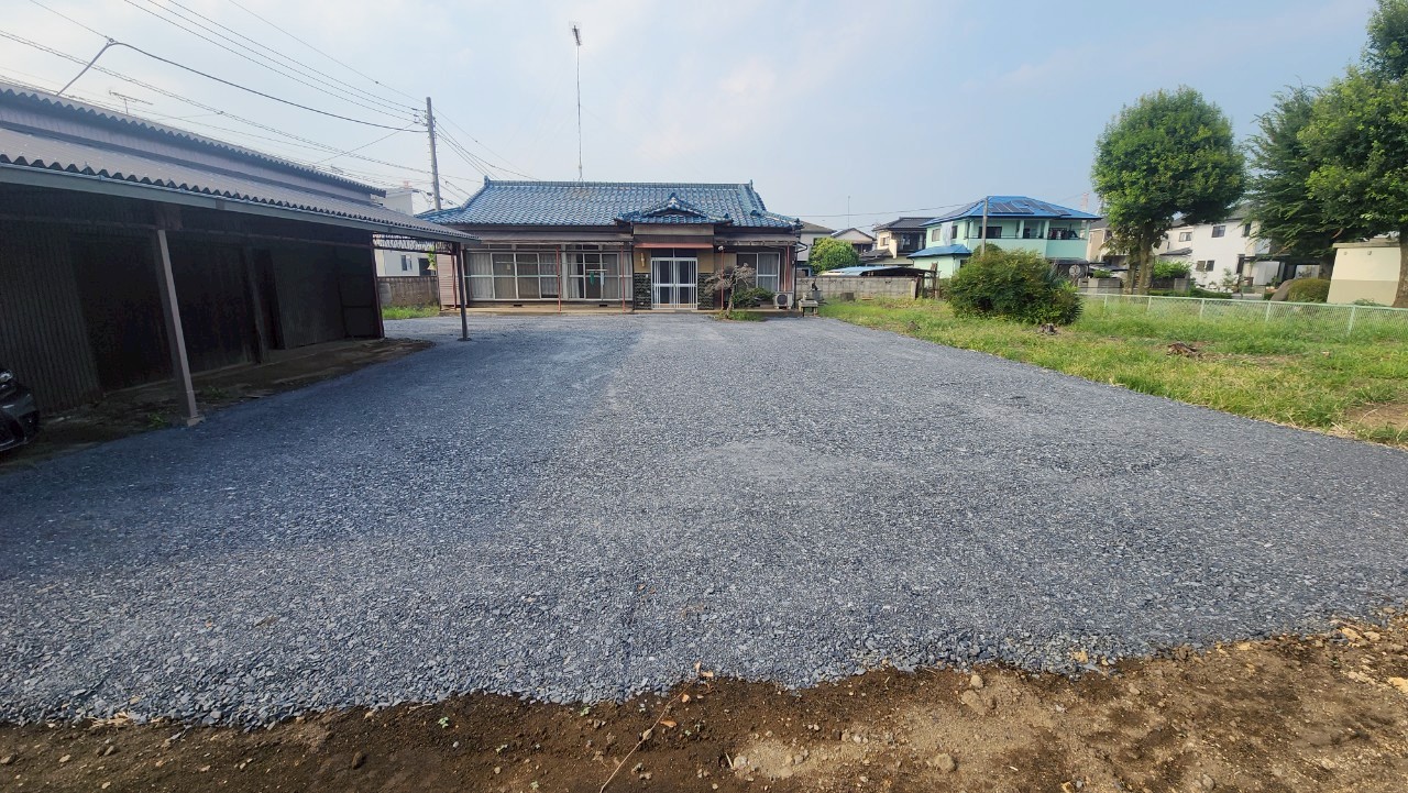 伐採作業／砕石敷設工事 ＠栃木県小山市