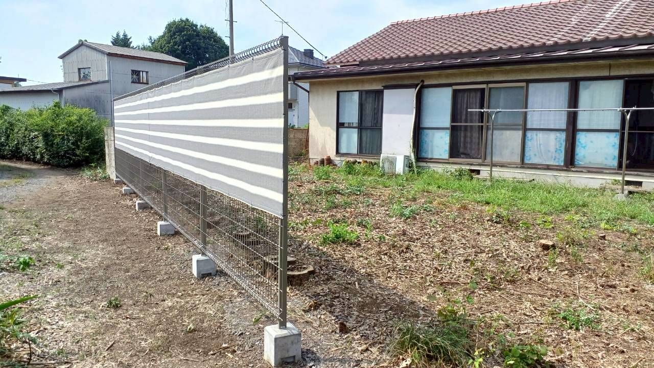 スクリーンフェンス新設工事＠栃木県宇都宮市