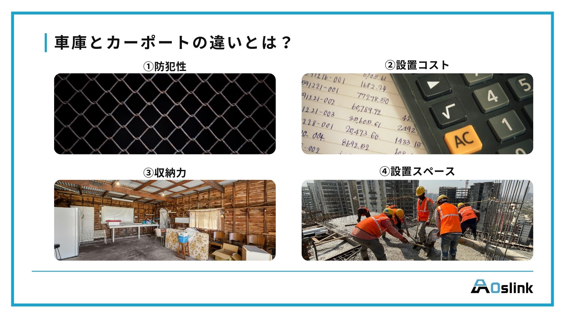 車庫とカーポートの違いとは？ 