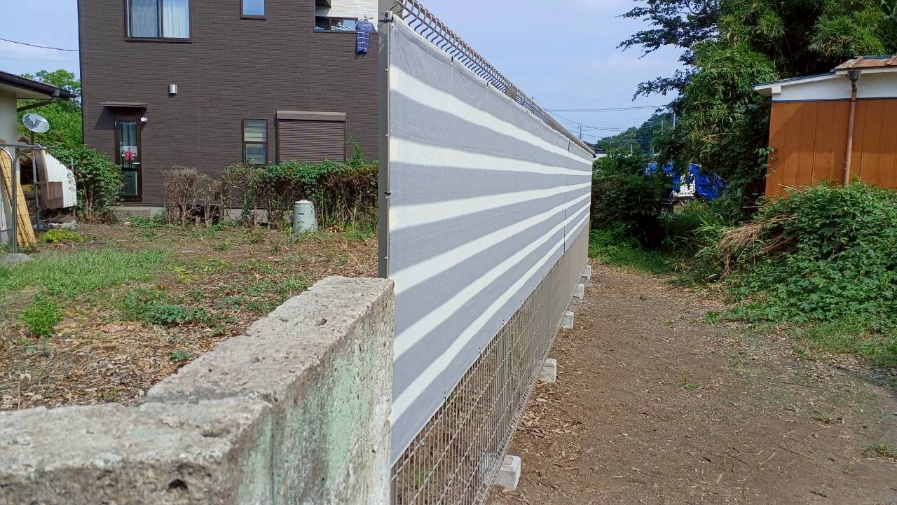 スクリーンフェンス新設工事＠栃木県宇都宮市