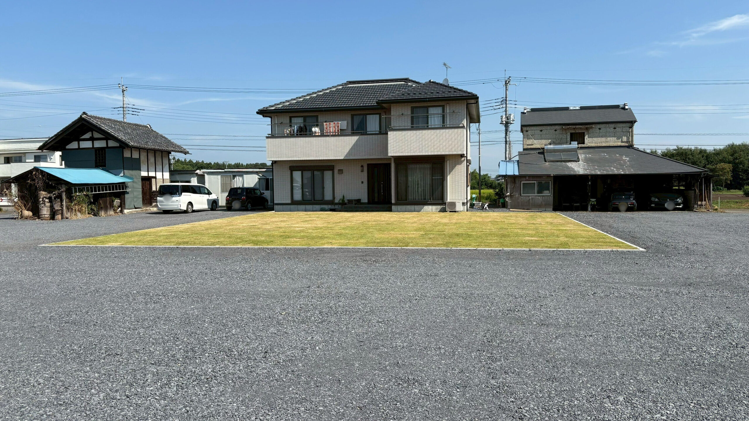 木造小屋解体／砕石舗装・天然芝新設工事＠栃木県下都賀郡壬生町