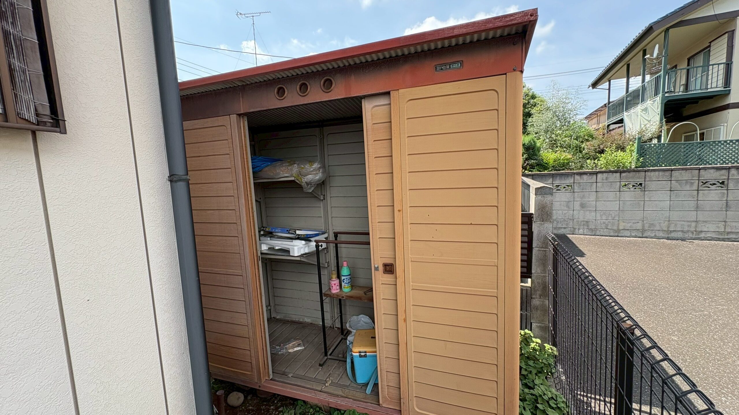 物置・温室小屋解体工事／大谷石塀・フェンス撤去／庭石撤去 ＠栃木県宇都宮市
