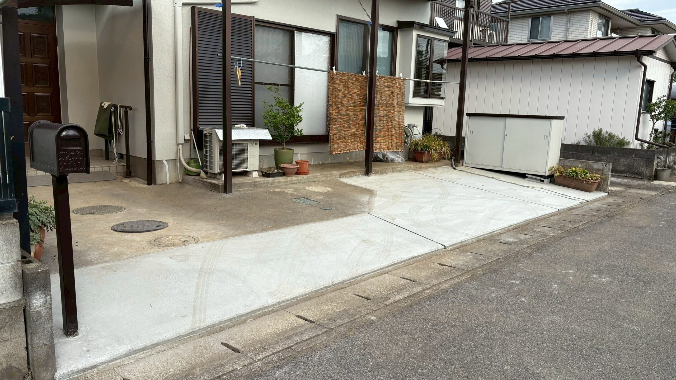 伐採・伐根工事／コンクリート舗装工事＠栃木県下都賀郡野木町