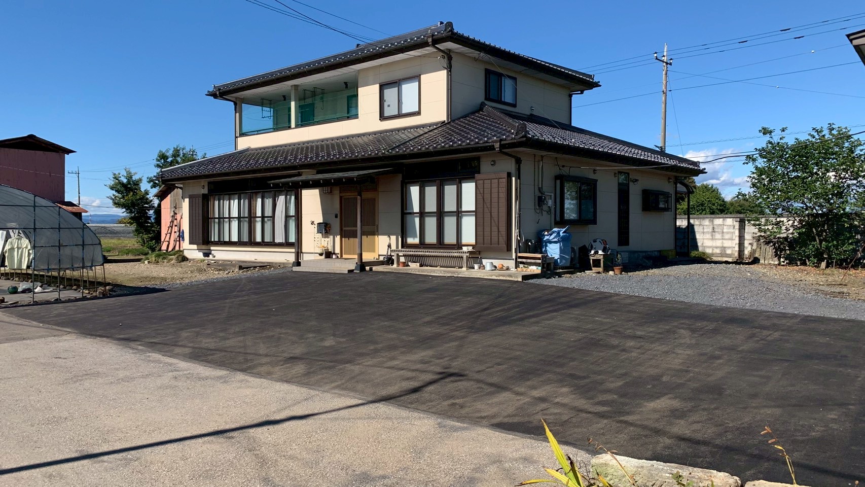 伐採・伐根・剪定工事／アスファルト舗装工事／波板新設 ＠栃木県河内郡上三川町