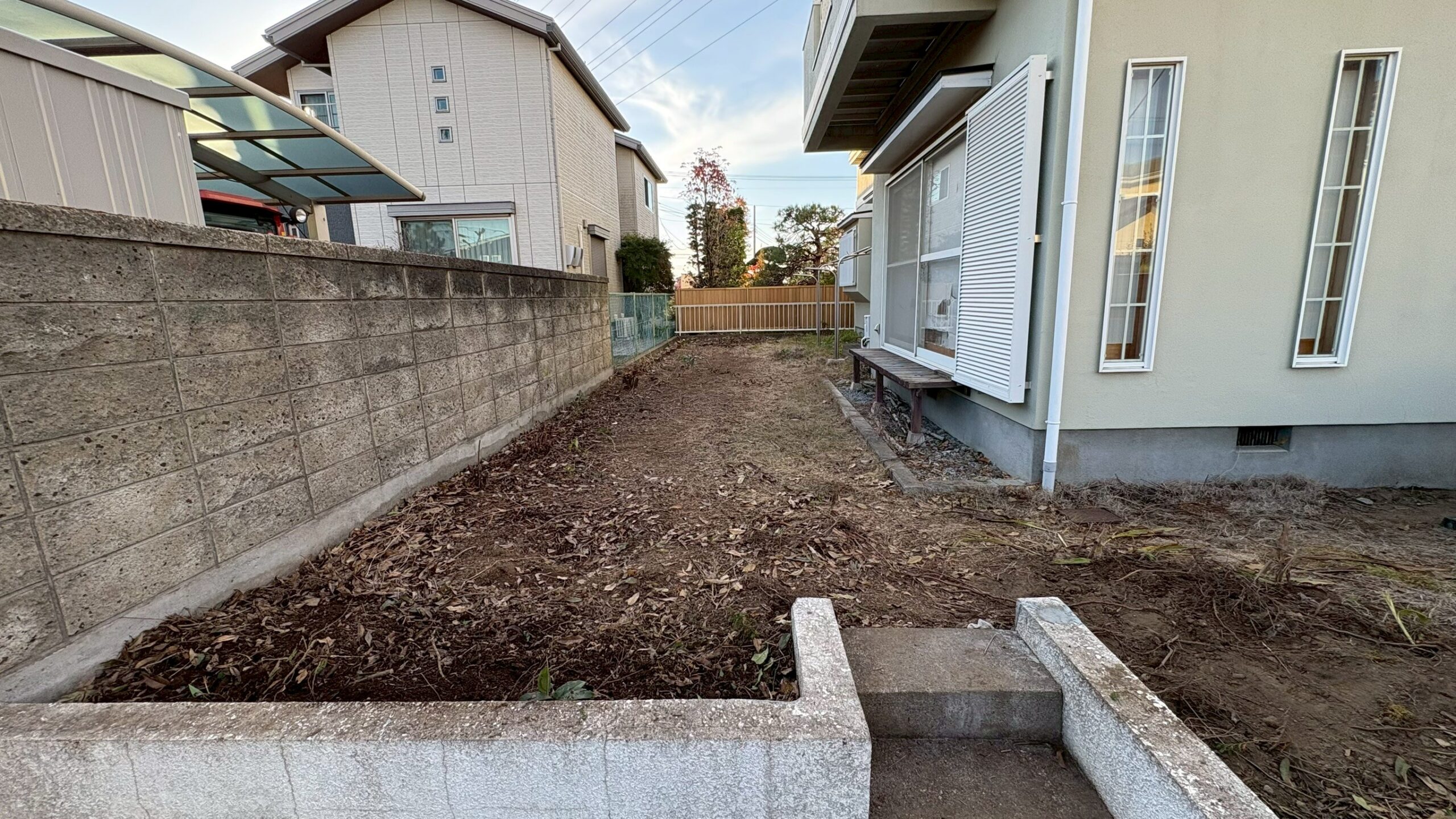 伐採・伐根工事／フェンス・門扉新設工事＠栃木県栃木市