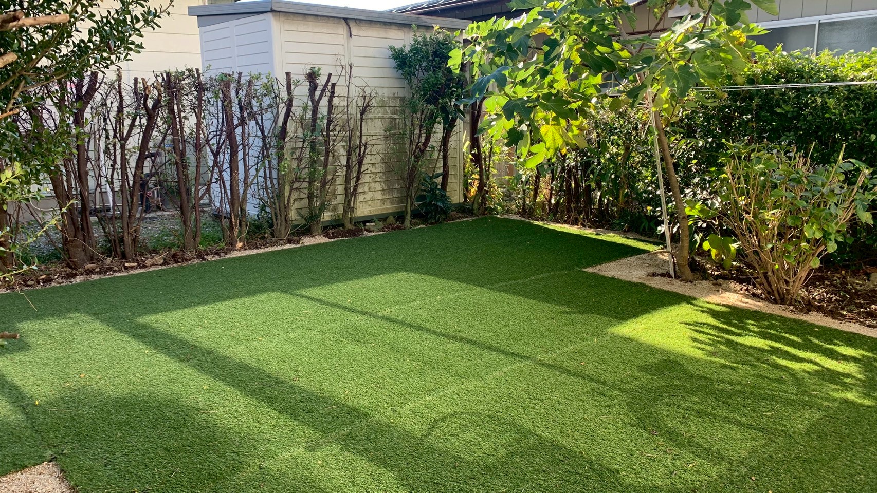 伐採・伐根工事／人工芝敷設工事 ＠栃木県那須塩原市