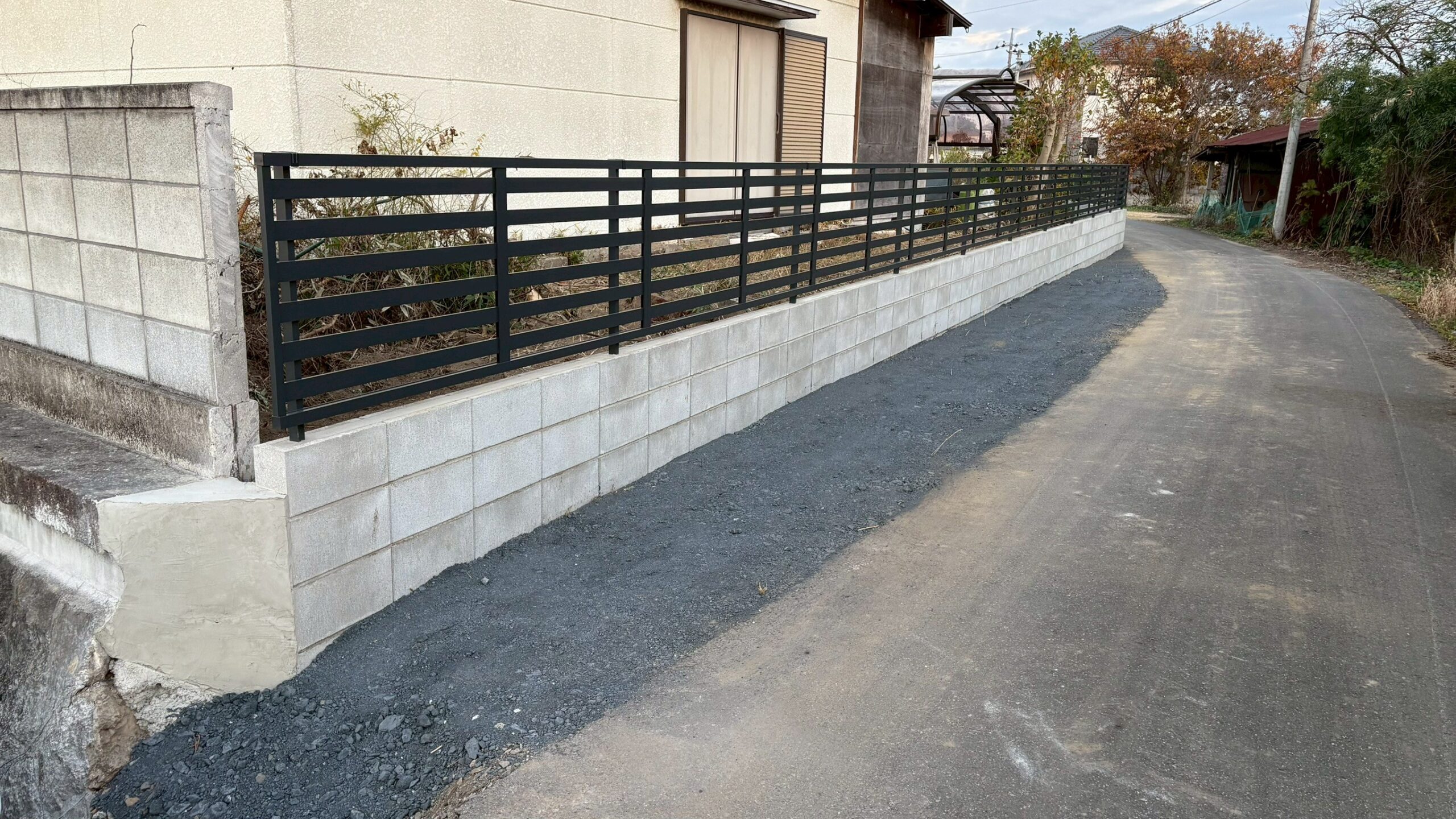 ブロックフェンス新設工事 ＠栃木県佐野市
