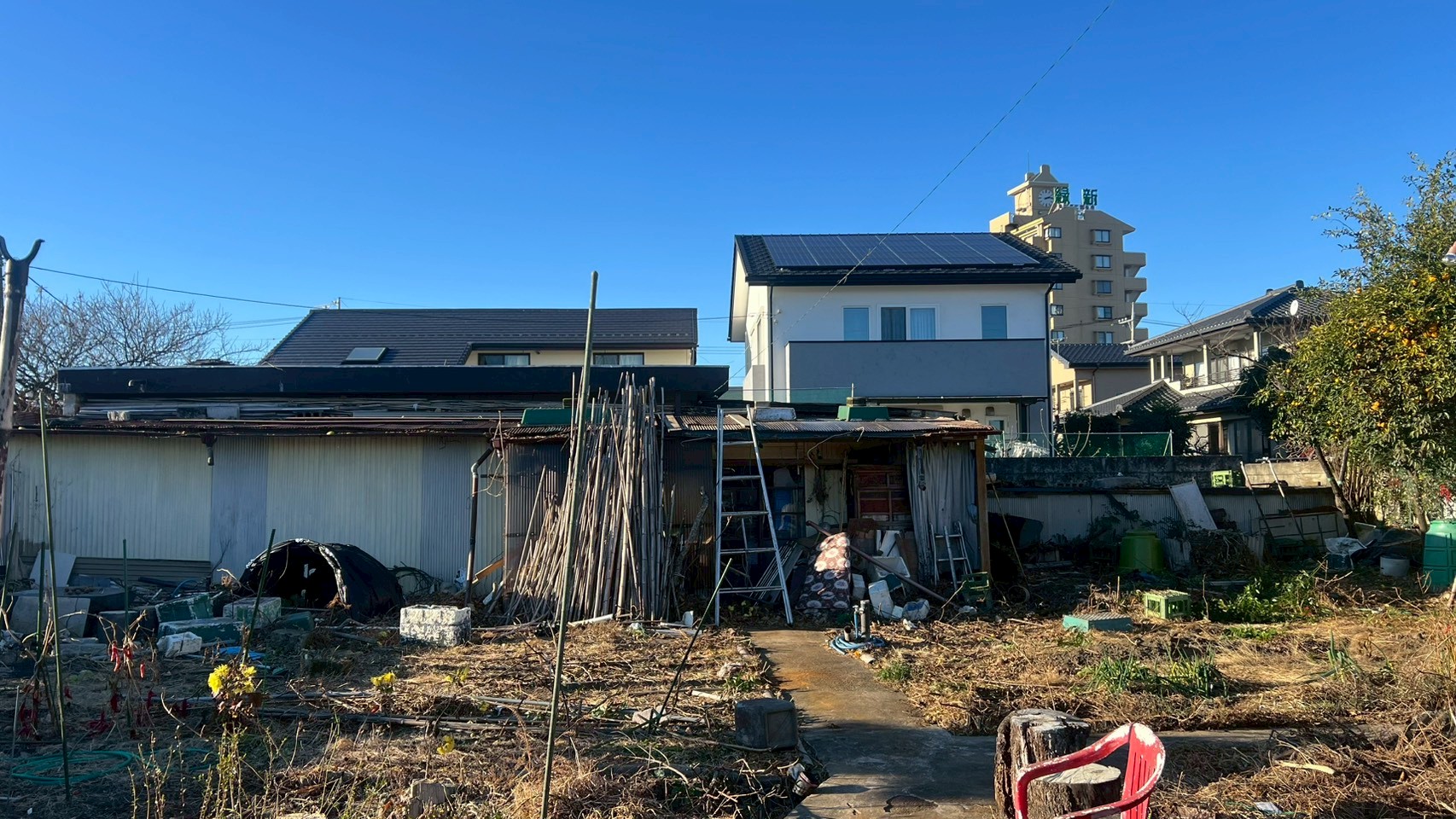 樹木伐採／足場解体撤去・新設工事＠栃木県那須塩原市