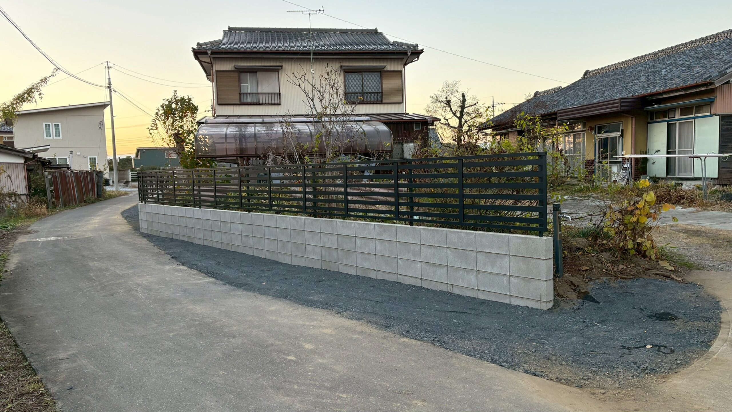 ブロックフェンス新設工事 @栃木県佐野市