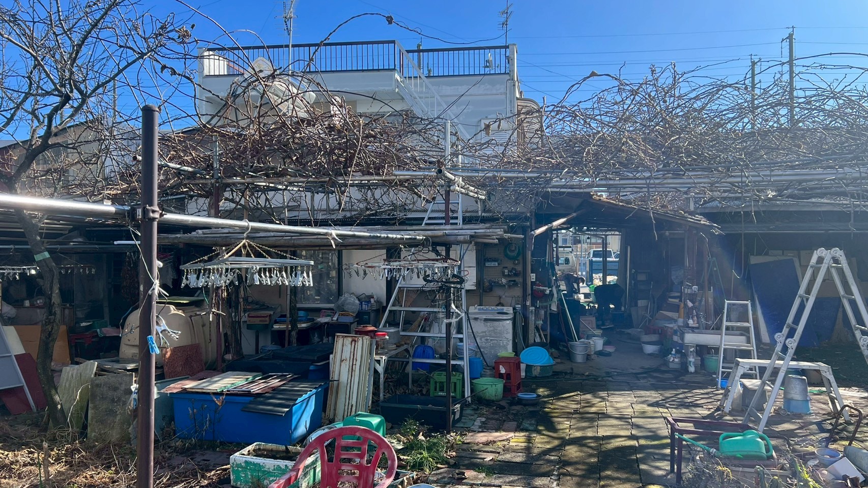 樹木伐採／足場解体撤去・新設工事＠栃木県那須塩原市