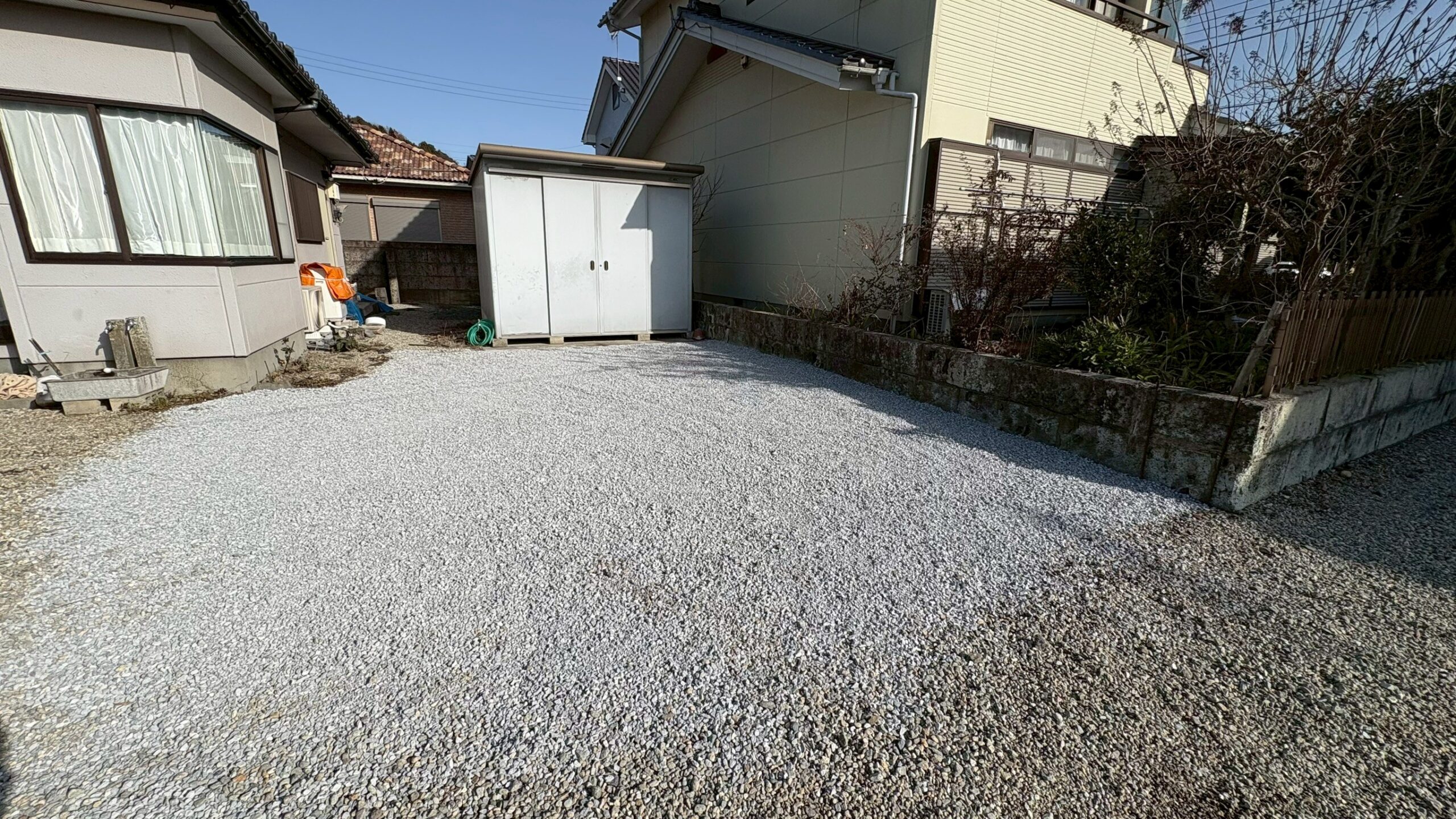 植栽撤去／砕石敷均し工事 ＠栃木県宇都宮市
