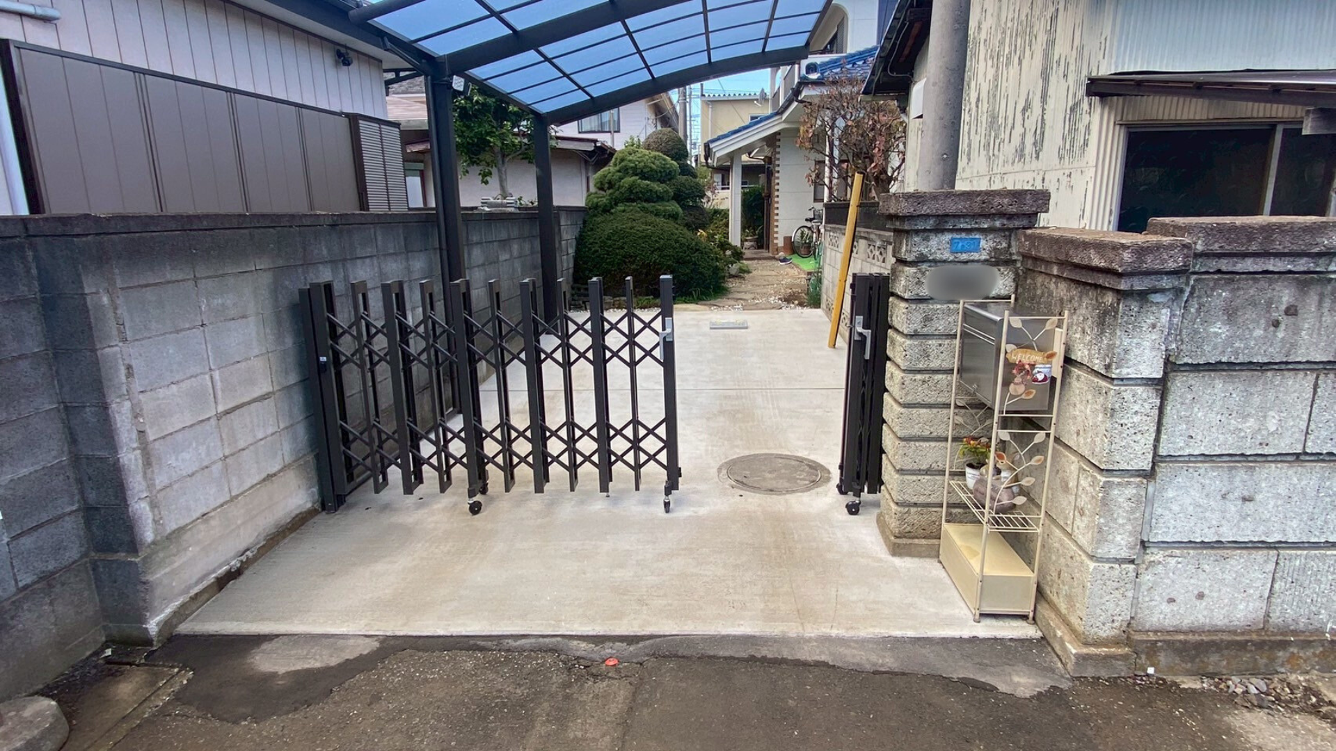 カーポート新設/土間コンクリート舗装工事@茨城県古河市