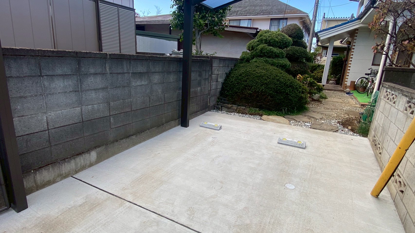 カーポート新設/土間コンクリート舗装工事@茨城県古河市