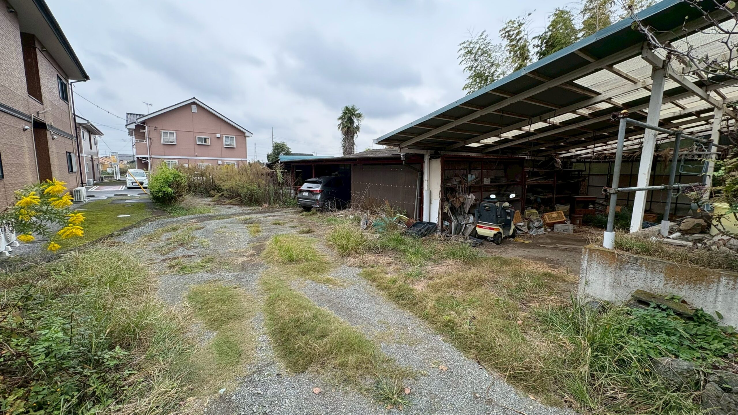 小屋解体/カーポート解体/コンクリート舗装/カーポート新設/砕石敷設@群馬県みどり市