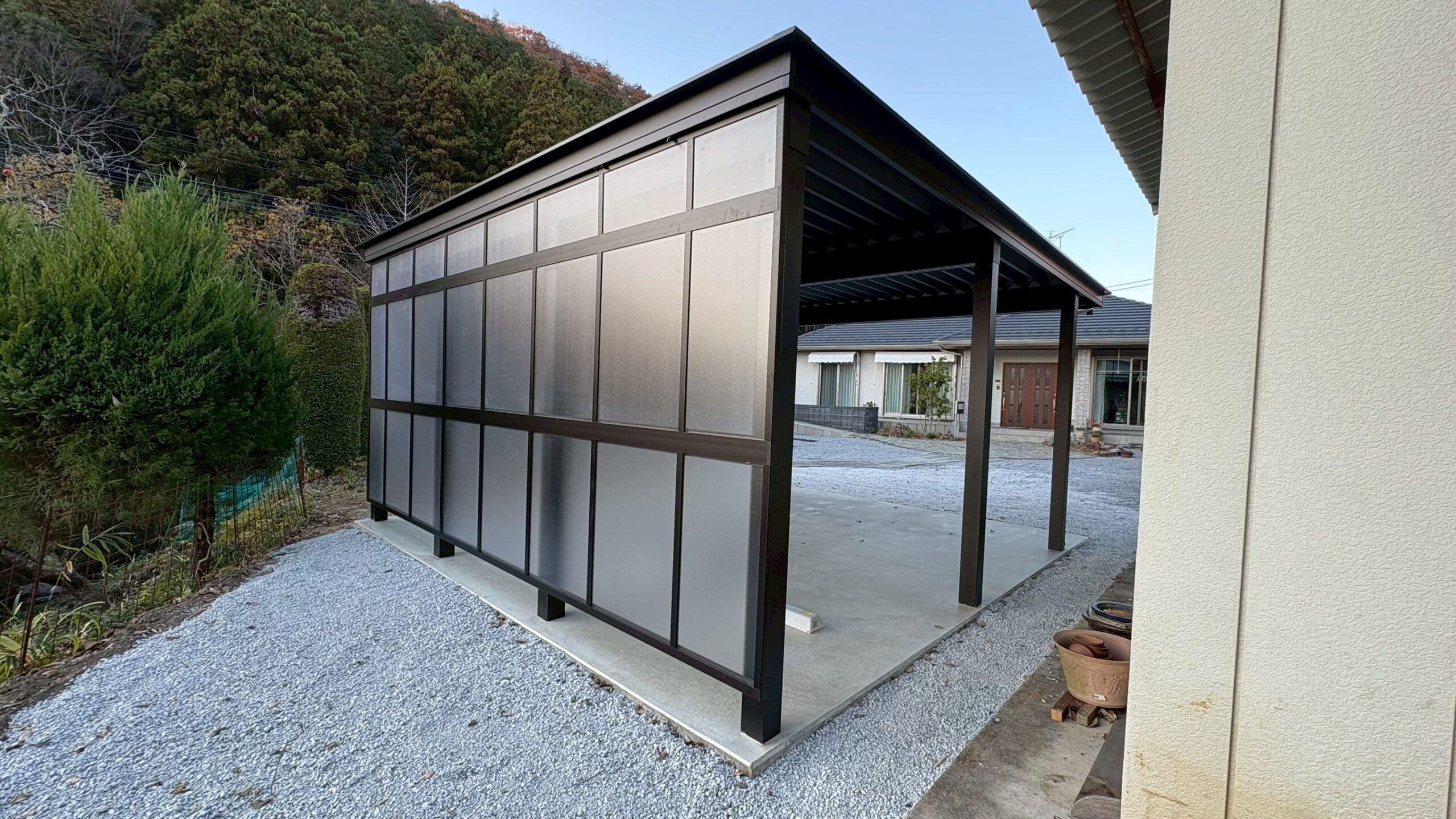 カーポート新設工事／コンクリート舗装工事＠栃木県足利市