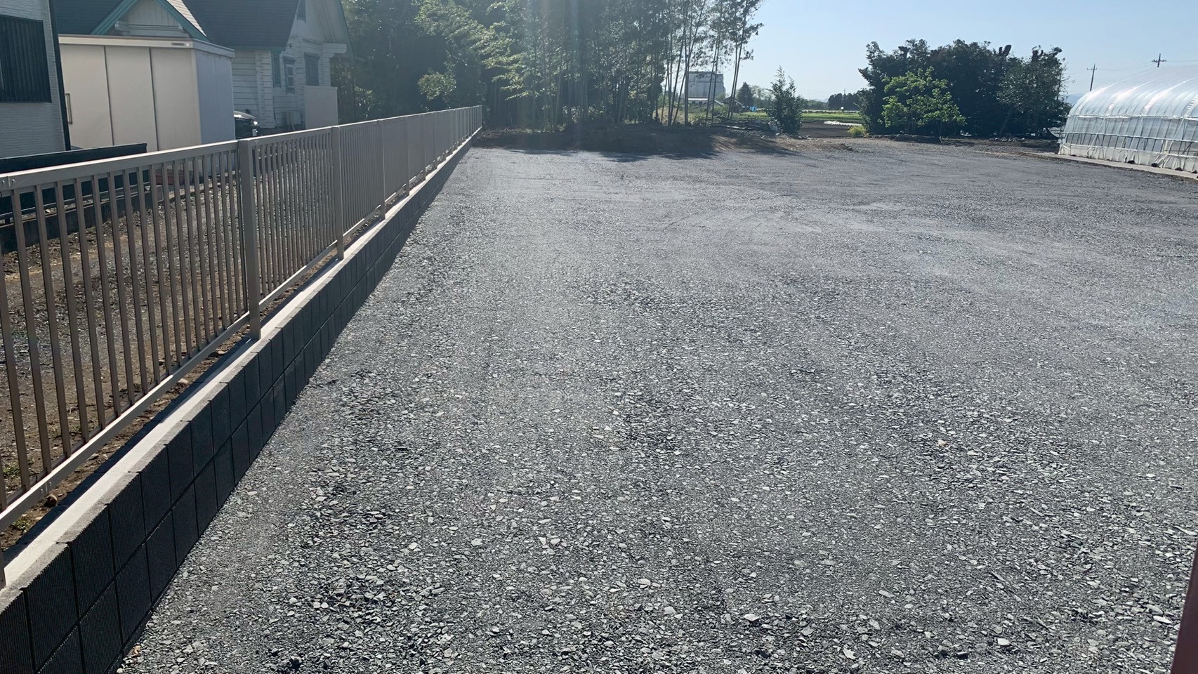 砕石敷設工事／ブロック塀新設工事／波板新設工事@栃木県河内郡上三川町