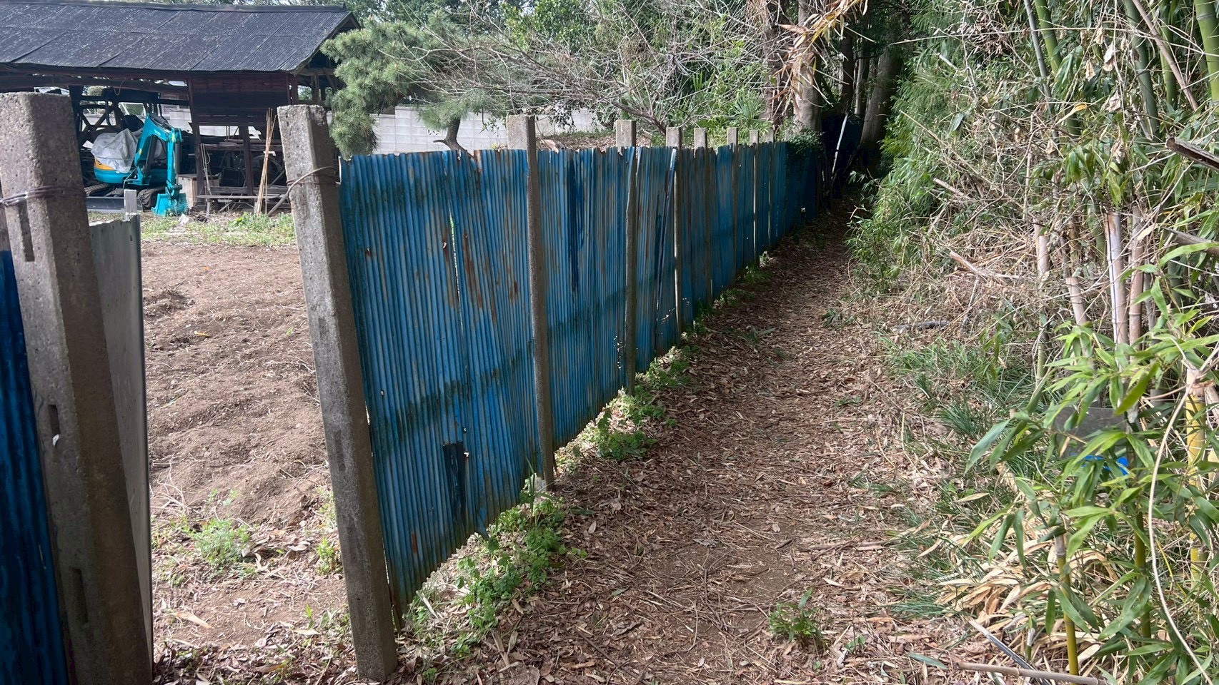 トタン塀補修・再設置工事@栃木県小山市