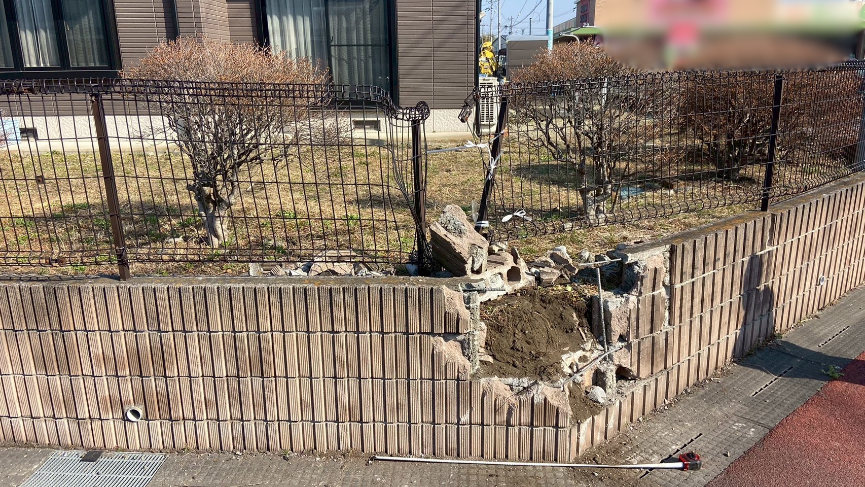 ブロックフェンス修繕工事@栃木県塩谷郡高根沢町