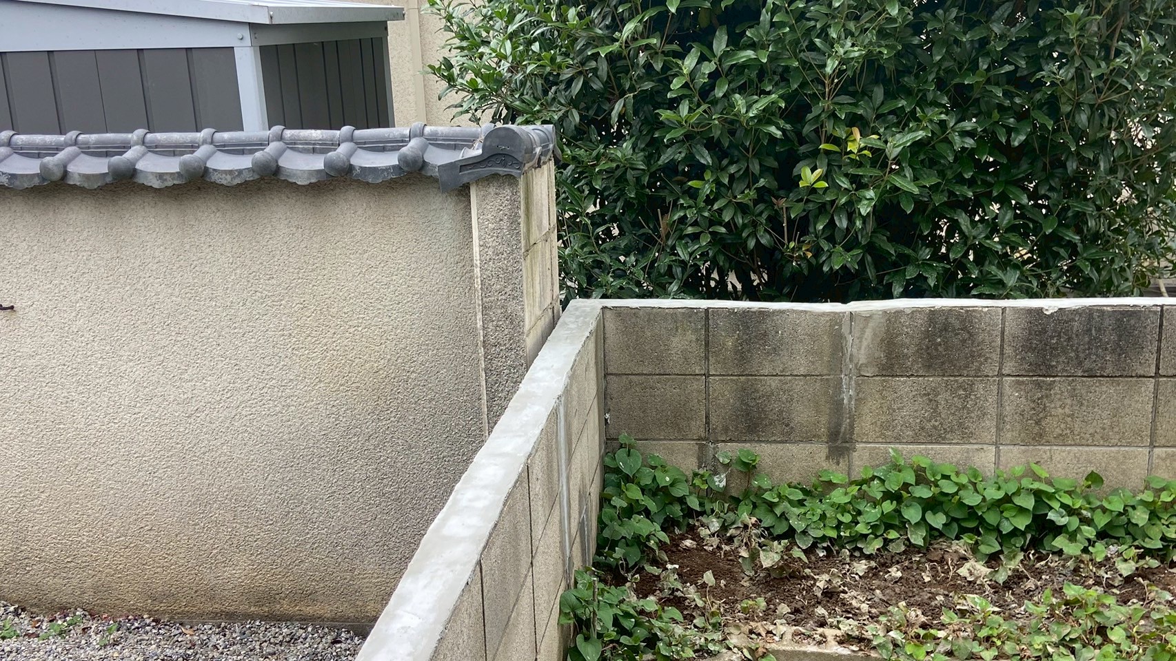 ブロック塀部分撤去・補修工事 ＠栃木県佐野市