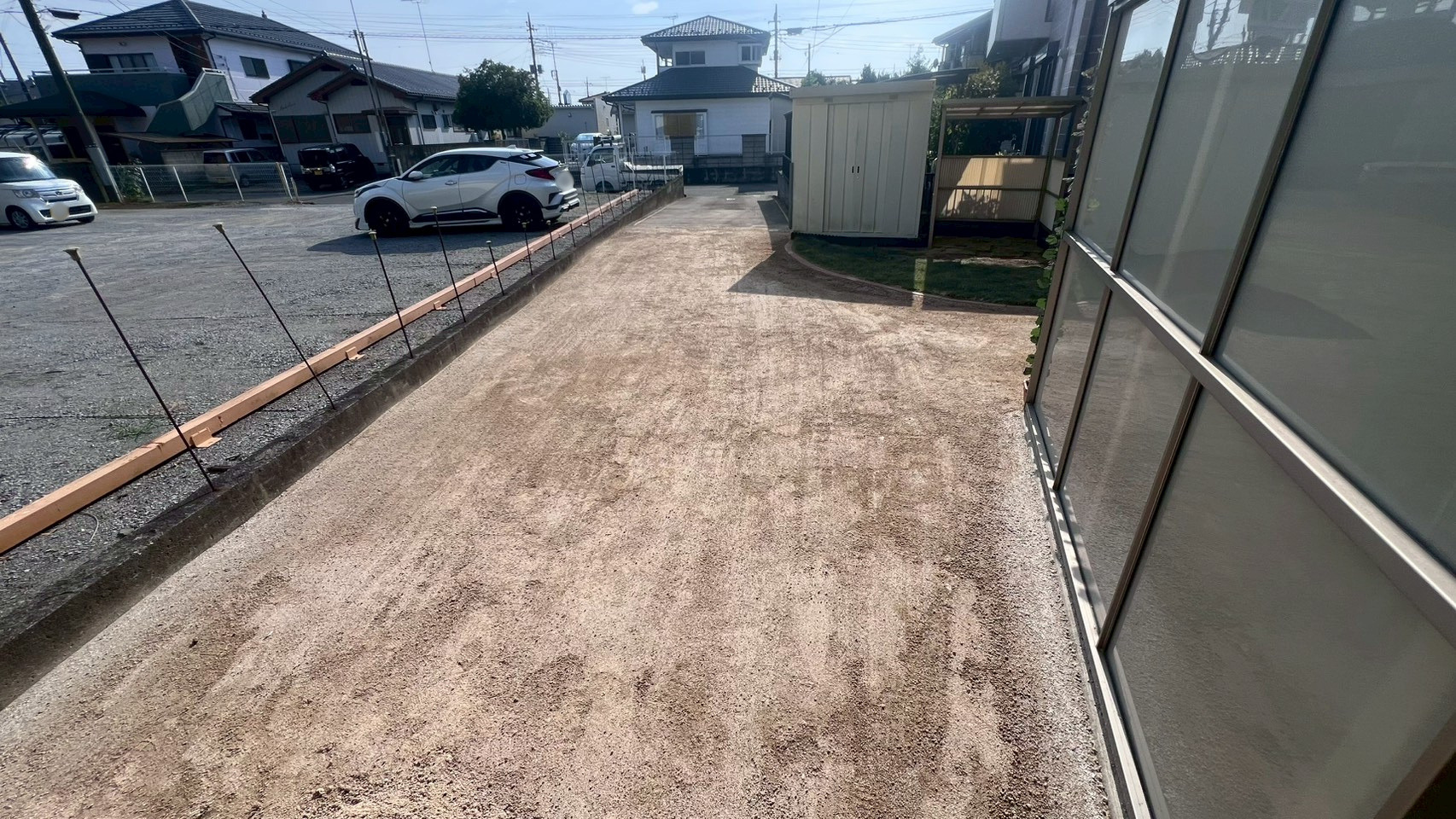 芝撤去/防草シート/砕石敷設工事@茨城県古河市