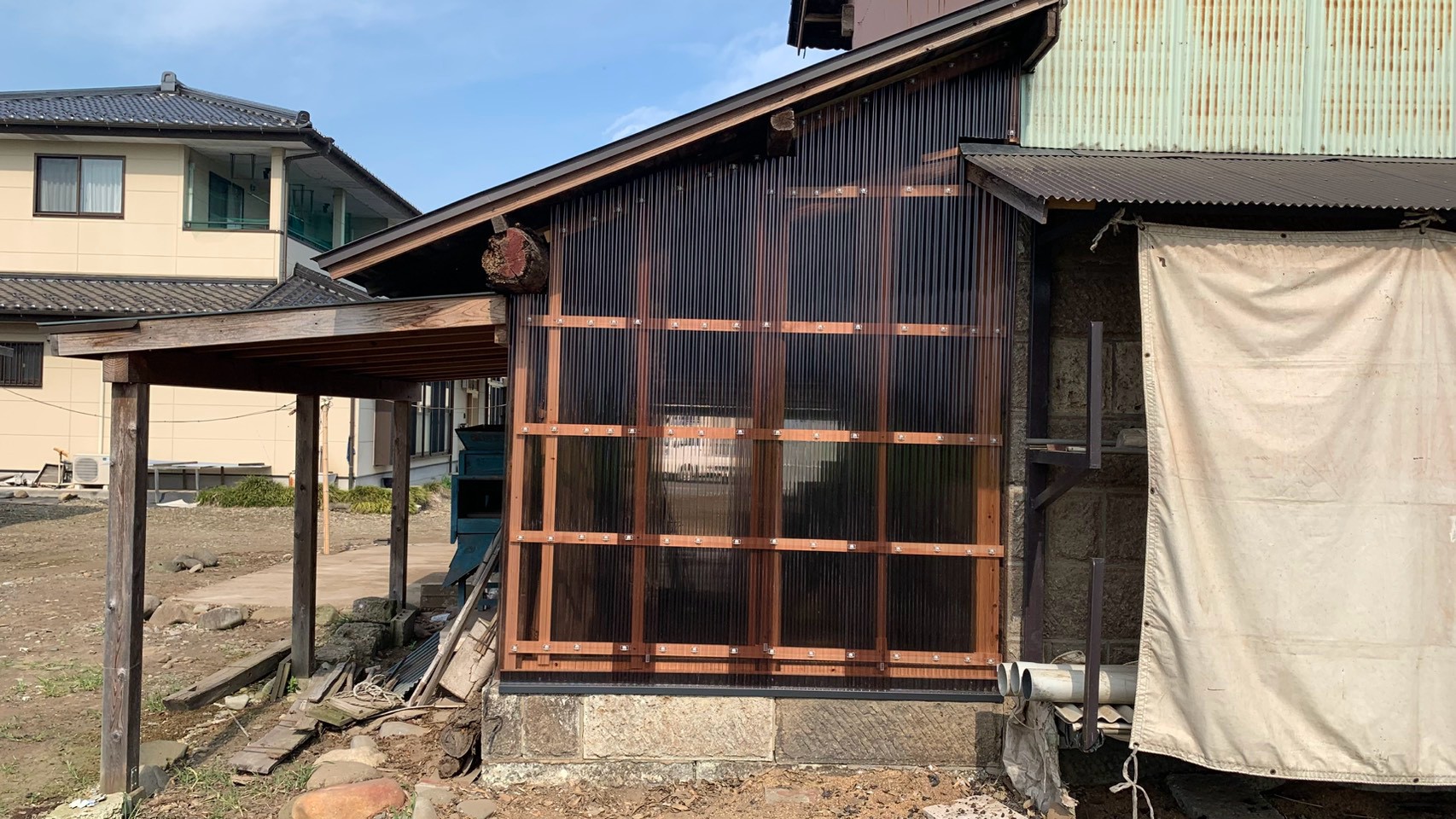 納屋解体工事/波板新設工事 @栃木県河内郡上三川町