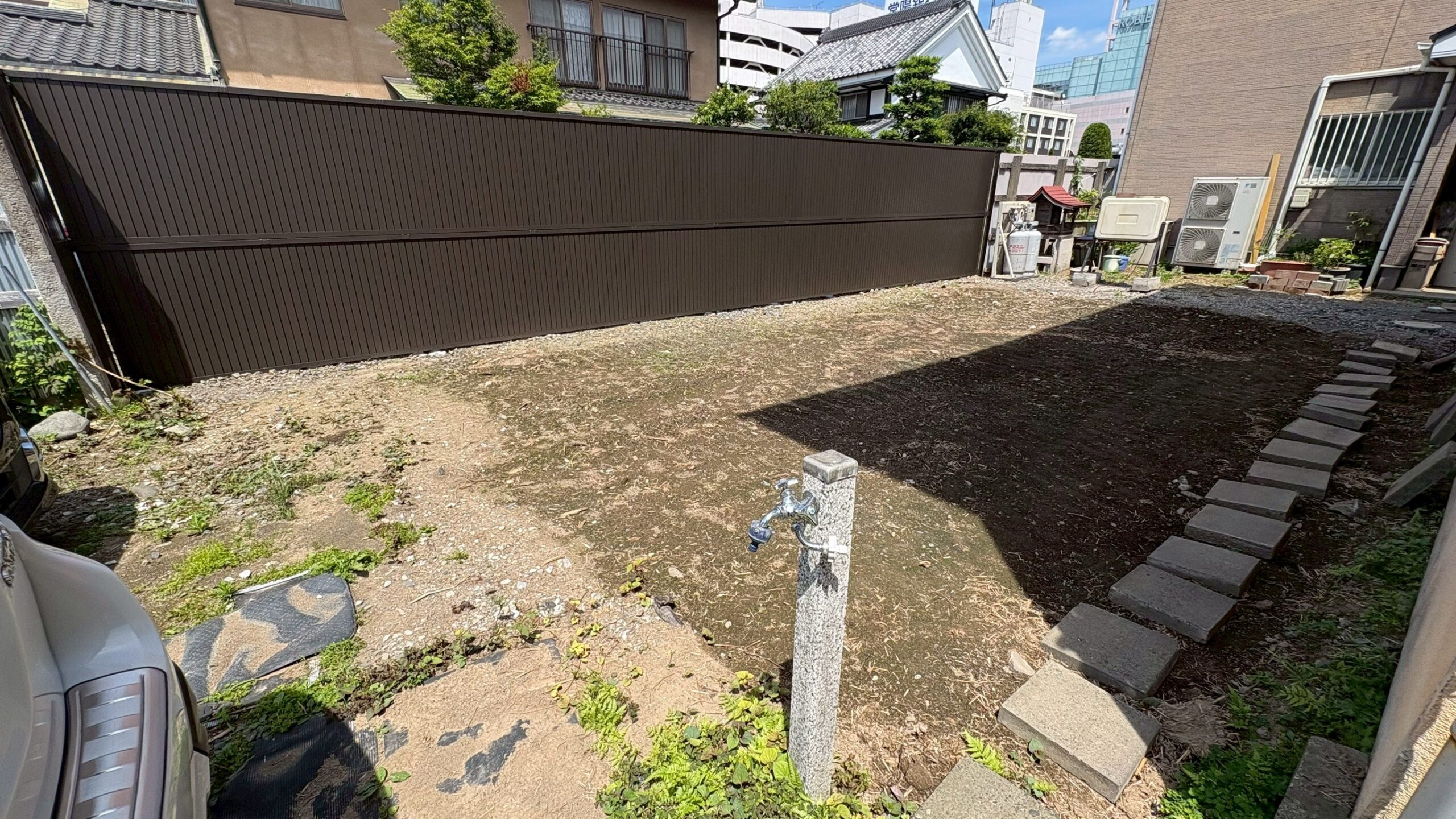 砕石舗装工事/灯油タンク・立柱栓移設工事@栃木県小山市