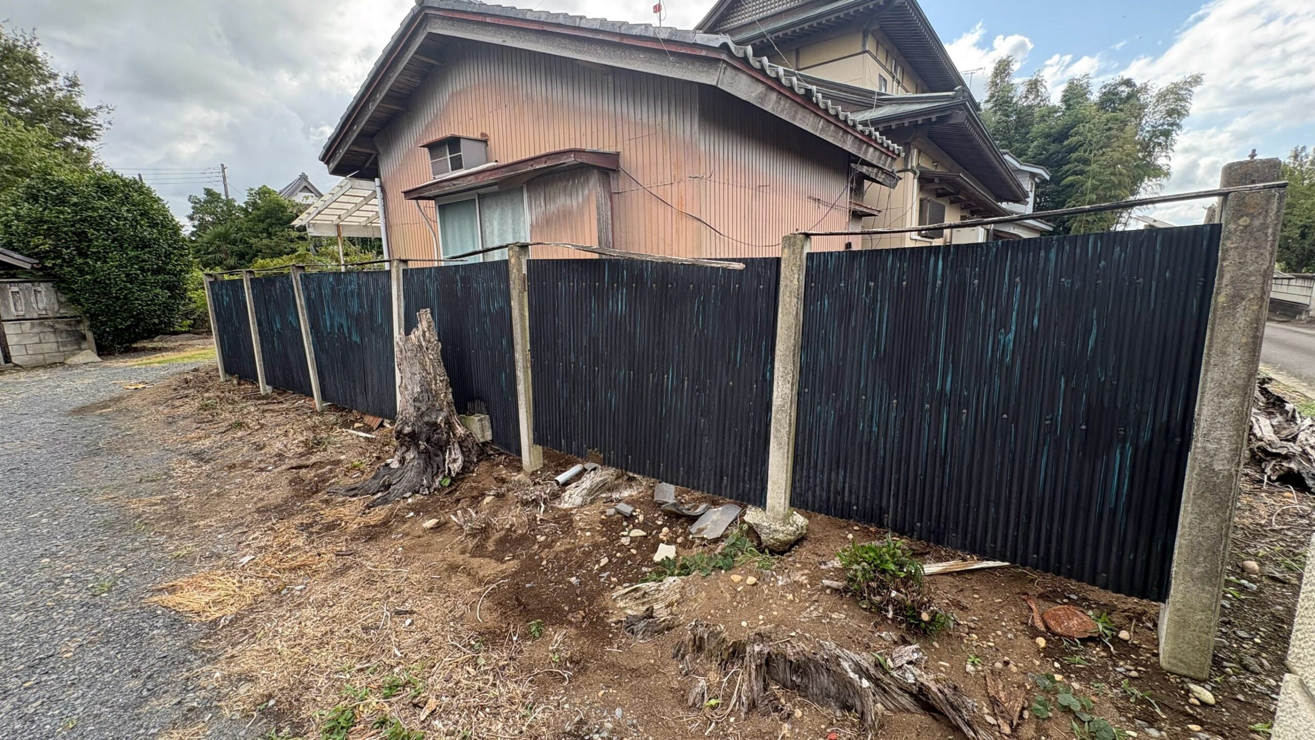 トタン塀解体撤去工事 @茨城県筑西市