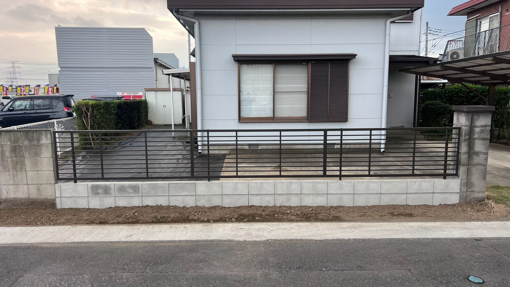 伐採伐根工事/フェンス新設工事@茨城県筑西市