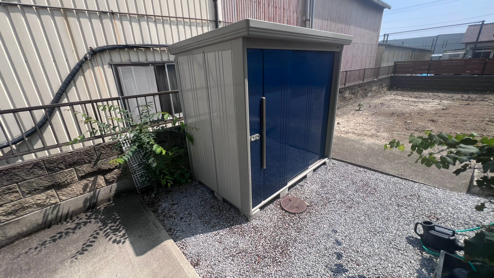山砂敷設・敷均し工事／物置移設 ＠栃木県足利市