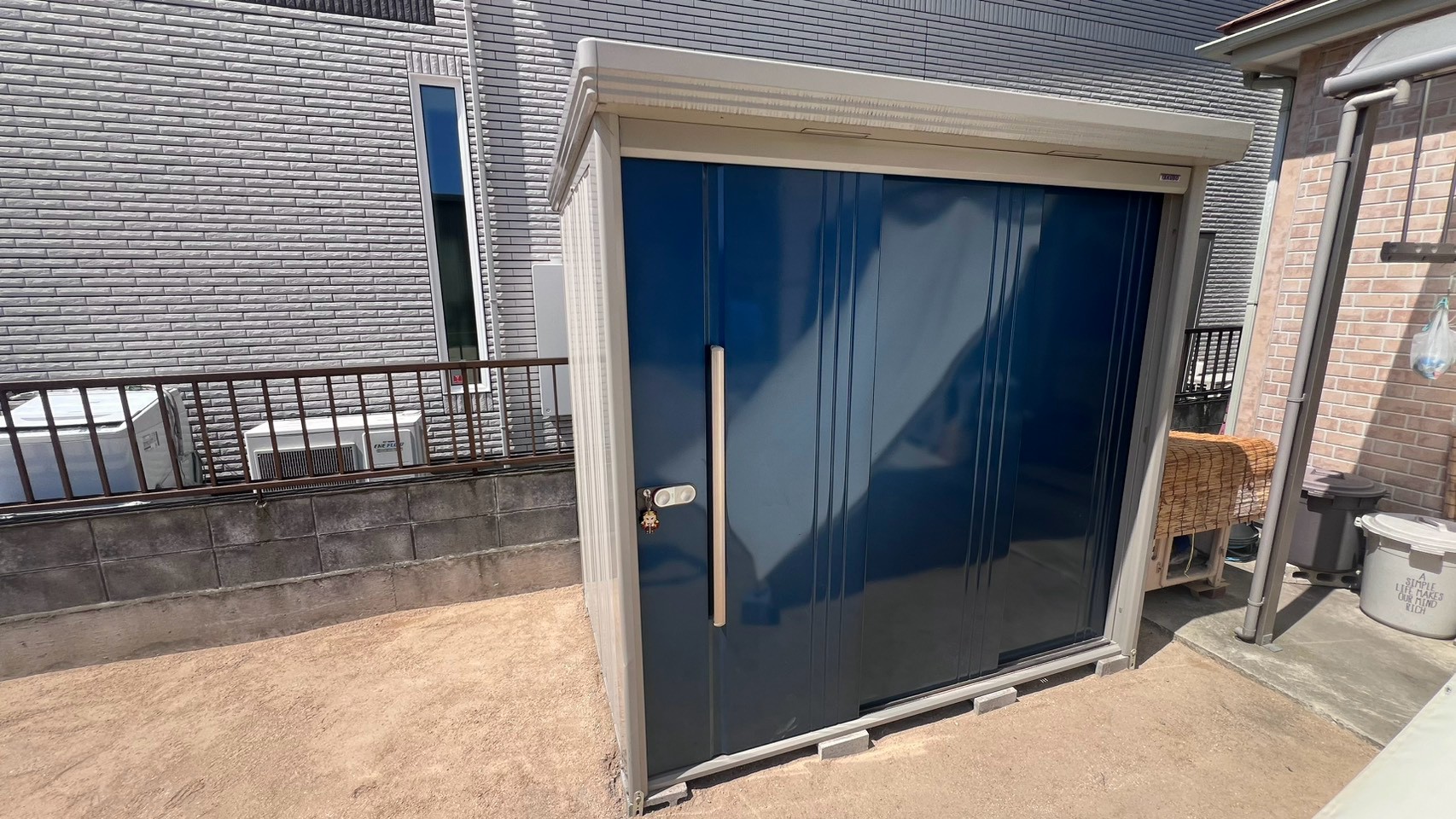 山砂敷設・敷均し工事／物置移設 ＠栃木県足利市