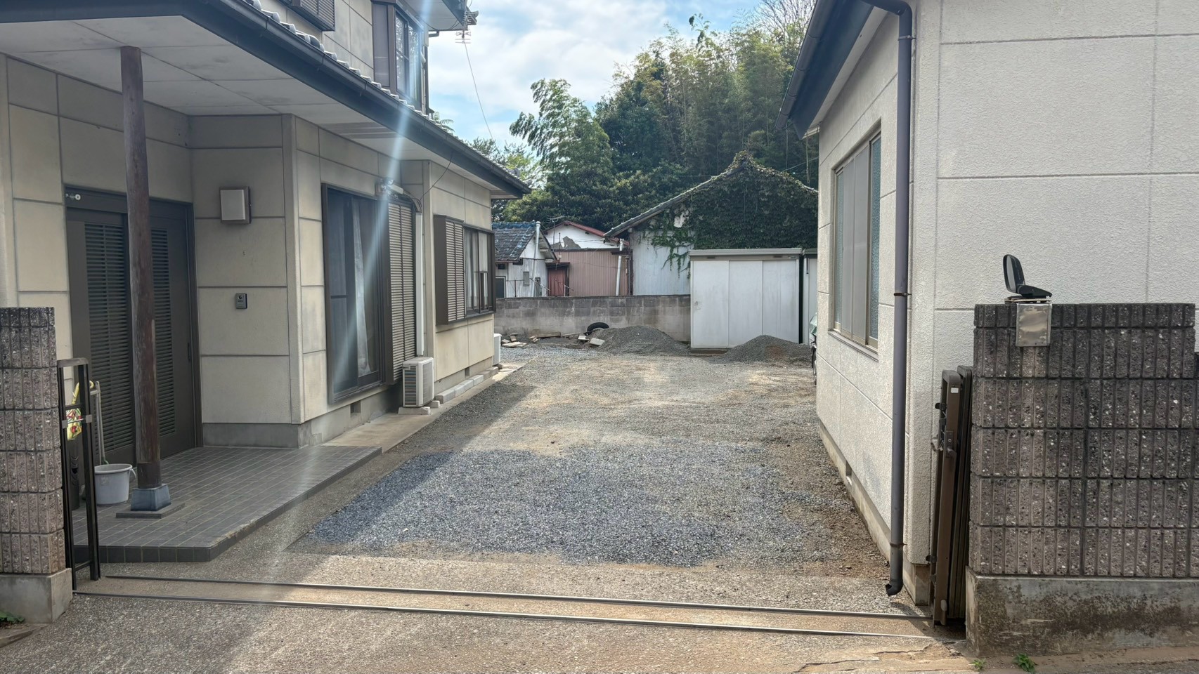 伐根／庭石撤去／砂利敷設工事 ＠群馬県桐生市