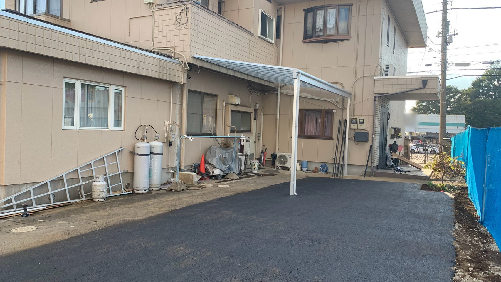 テラス新設工事/アスファルト舗装工事@茨城県古河市