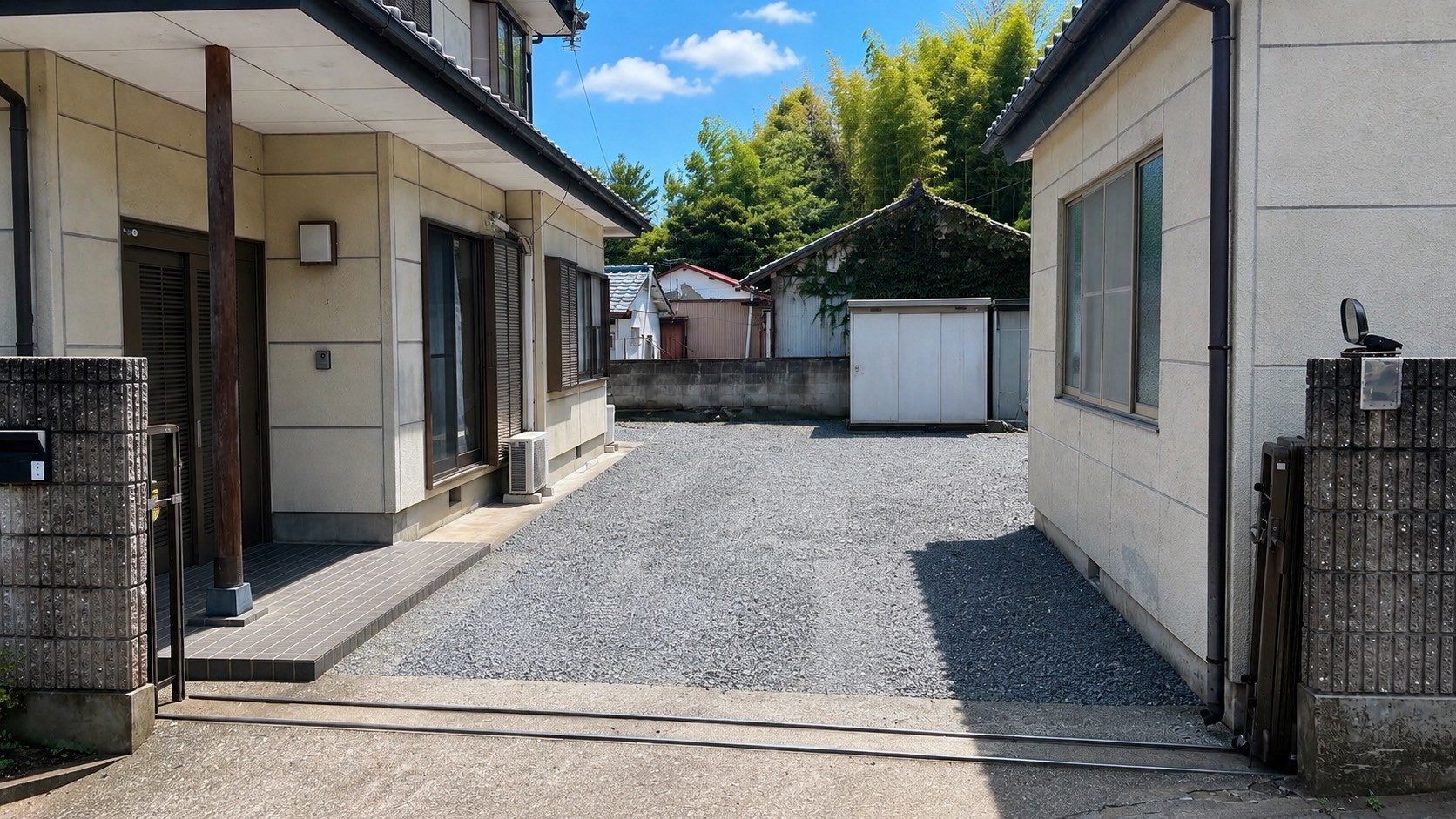 伐根／庭石撤去／砂利敷設工事 ＠群馬県桐生市