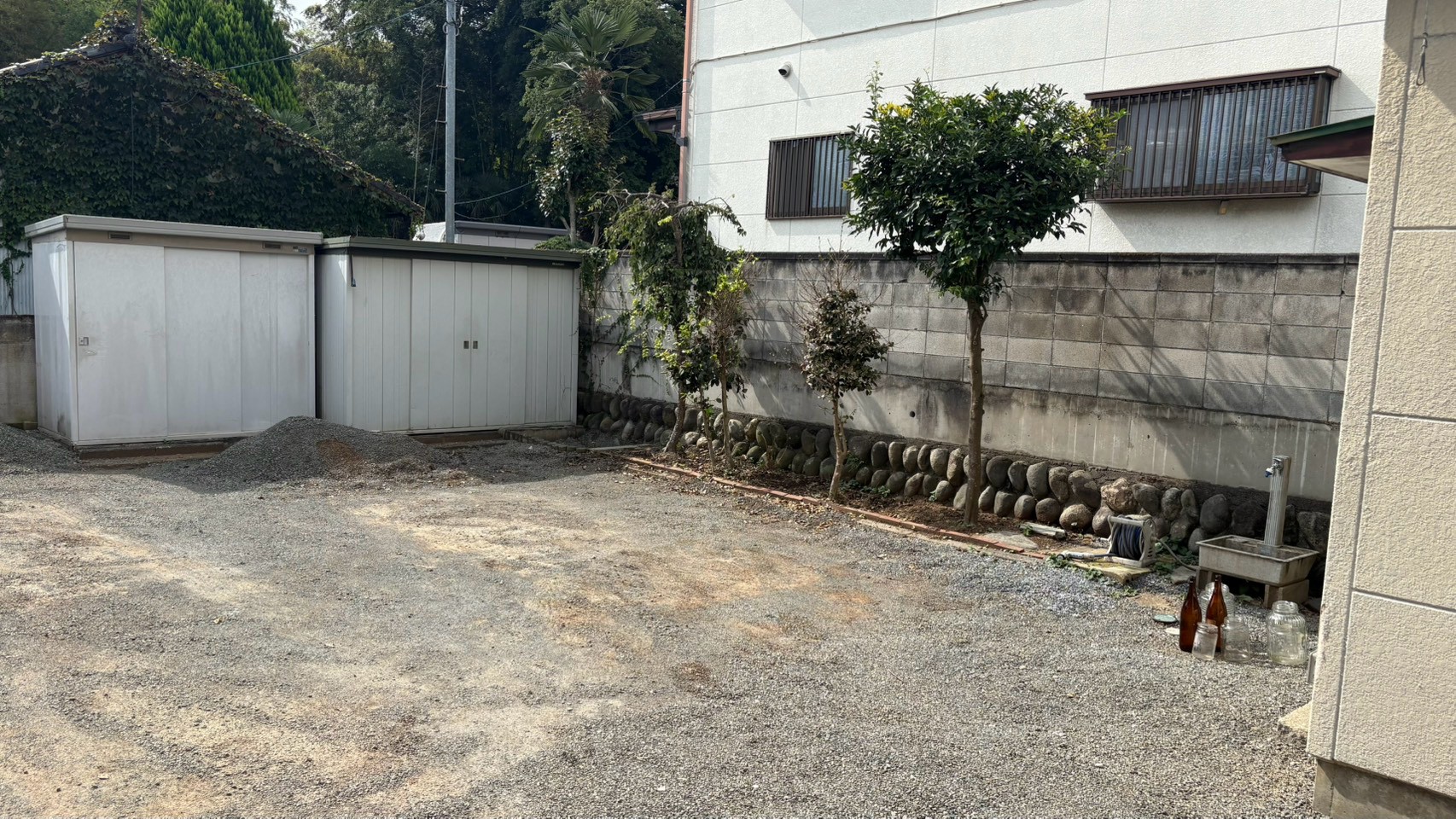 伐根／庭石撤去／砂利敷設工事 ＠群馬県桐生市