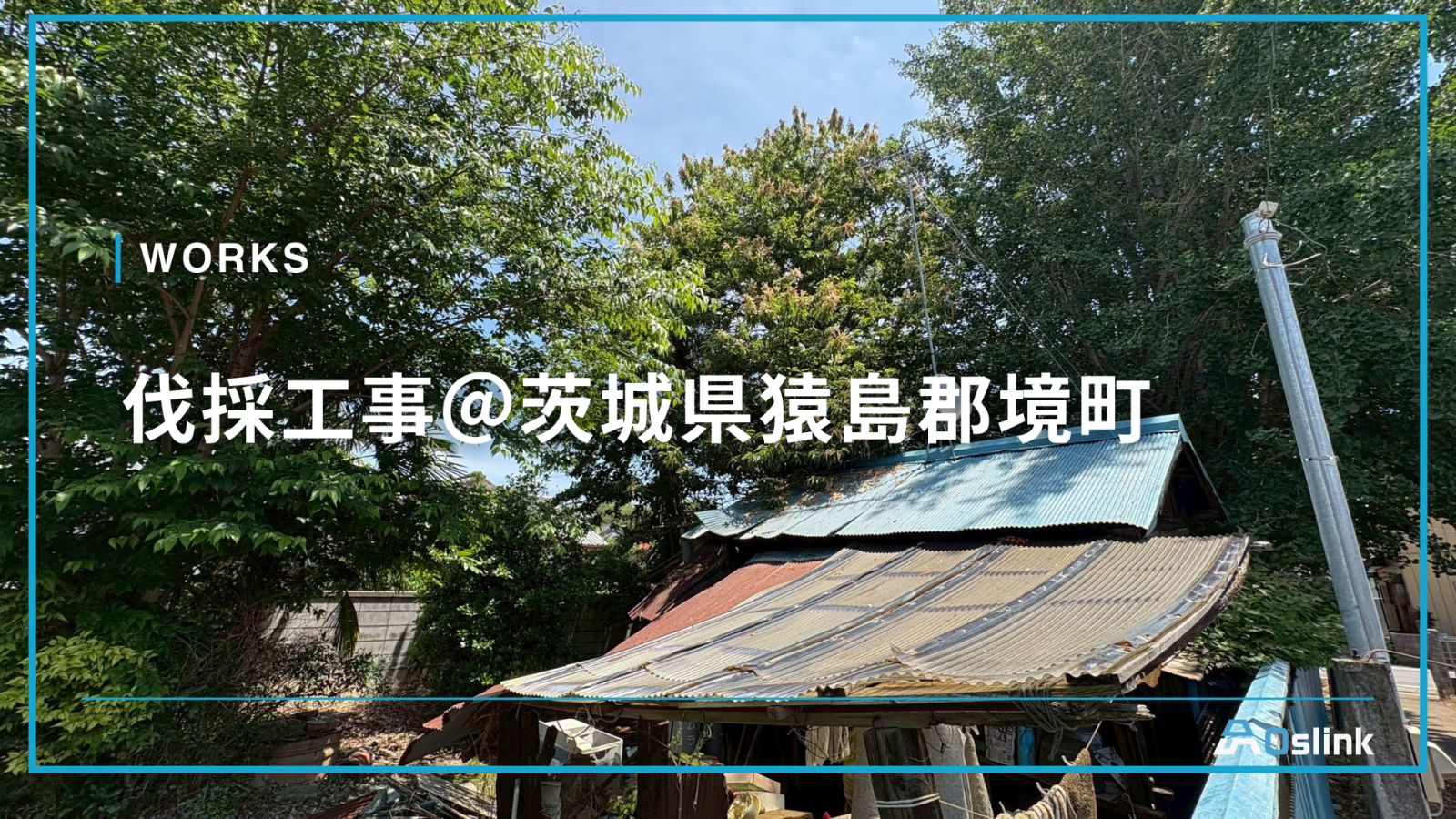 伐採工事＠茨城県猿島郡境町